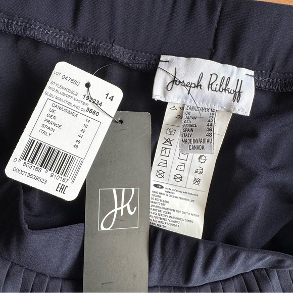 NEW JOSEPH‎ RIBKOFF pleated jumpsuit in midnight blue sz 14 - Picture 11 of 11